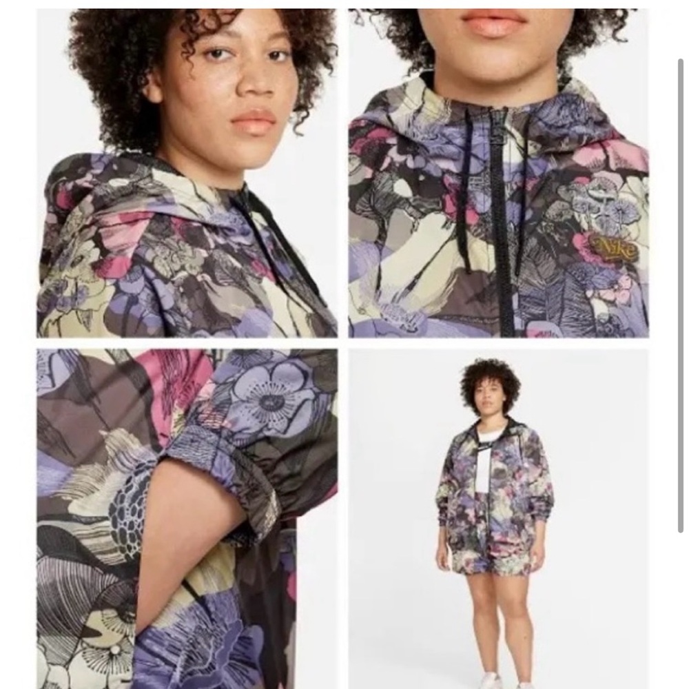 Nike Floral 4 PCS SET WOMENS XL TRACKJACKET & TRACK SHORTS SPORT BRA & LEGGINGS